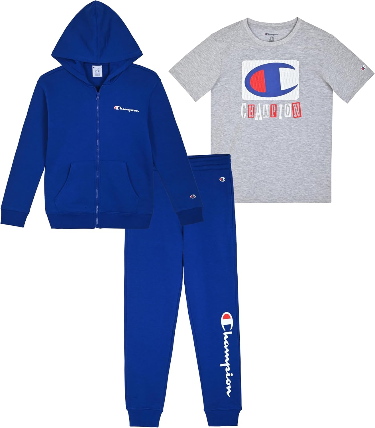 Champion Boys Sweatsuit Set: Versatile 3-Piece Outfit for Kids