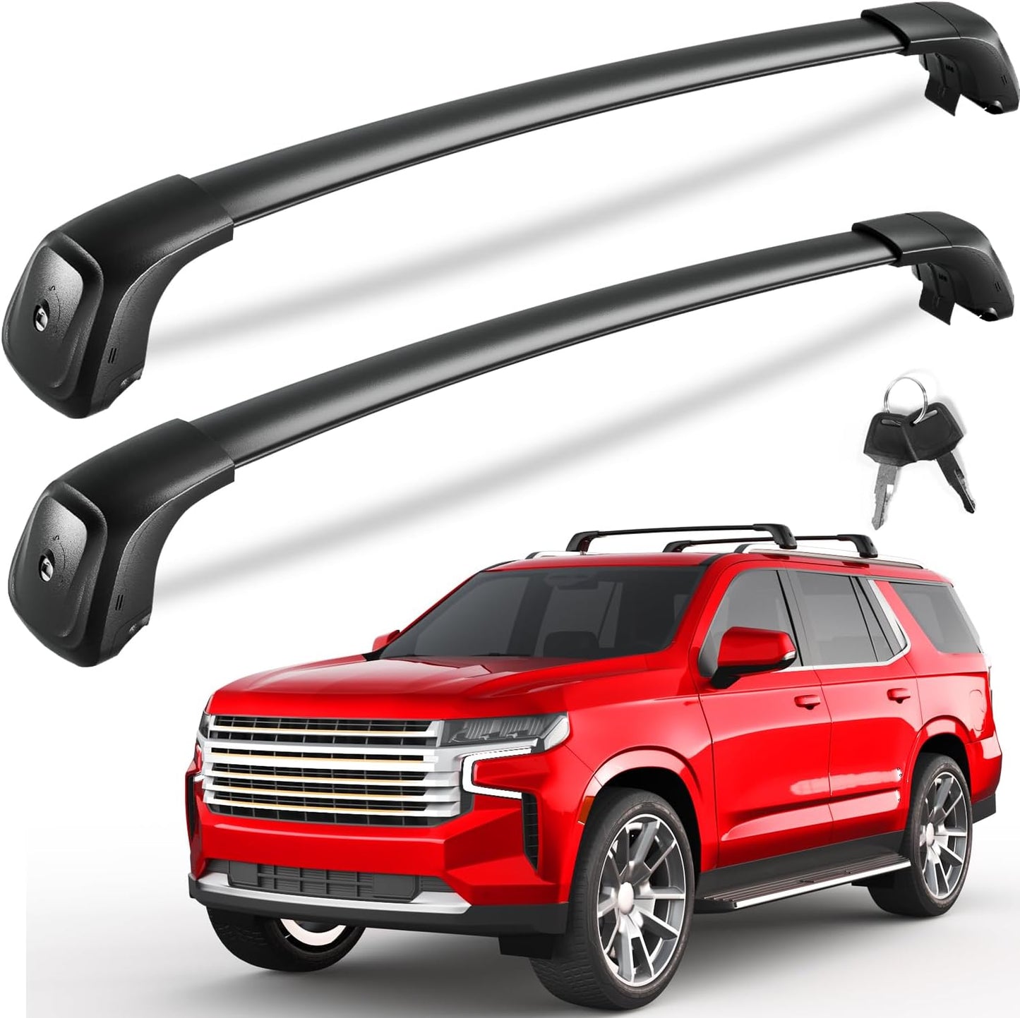 KINGGERI Lockable Roof Rack Cross Bars for Chevy Tahoe & Suburban
