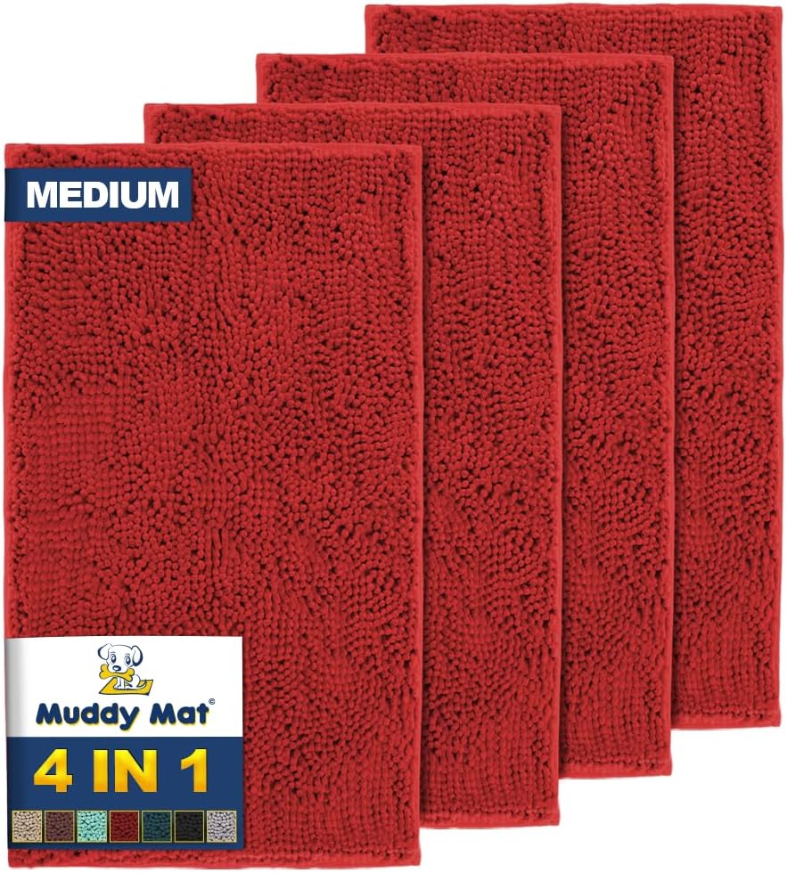 Muddy Mat 4-Piece Microfiber Door Mat for Clean Floors
