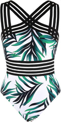 Hilor Women's One Piece Swimsuit Slimming High Waisted Monokini