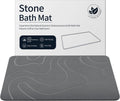 Stone Bath Mat Diatomaceous Earth 24in x 16in Grey - Quick Drying