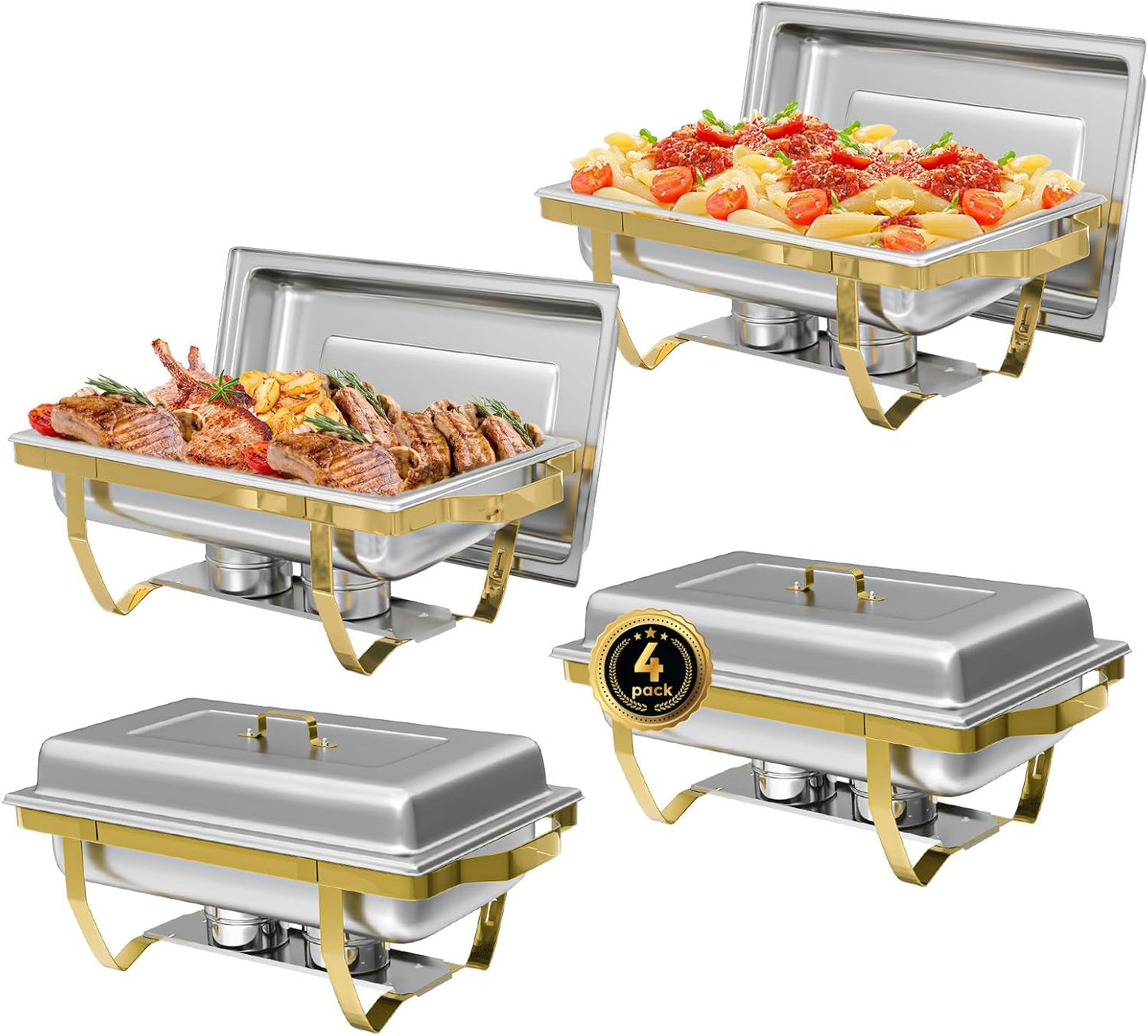 Chafing Dish Buffet Sets of 4 for Catering Events and Parties