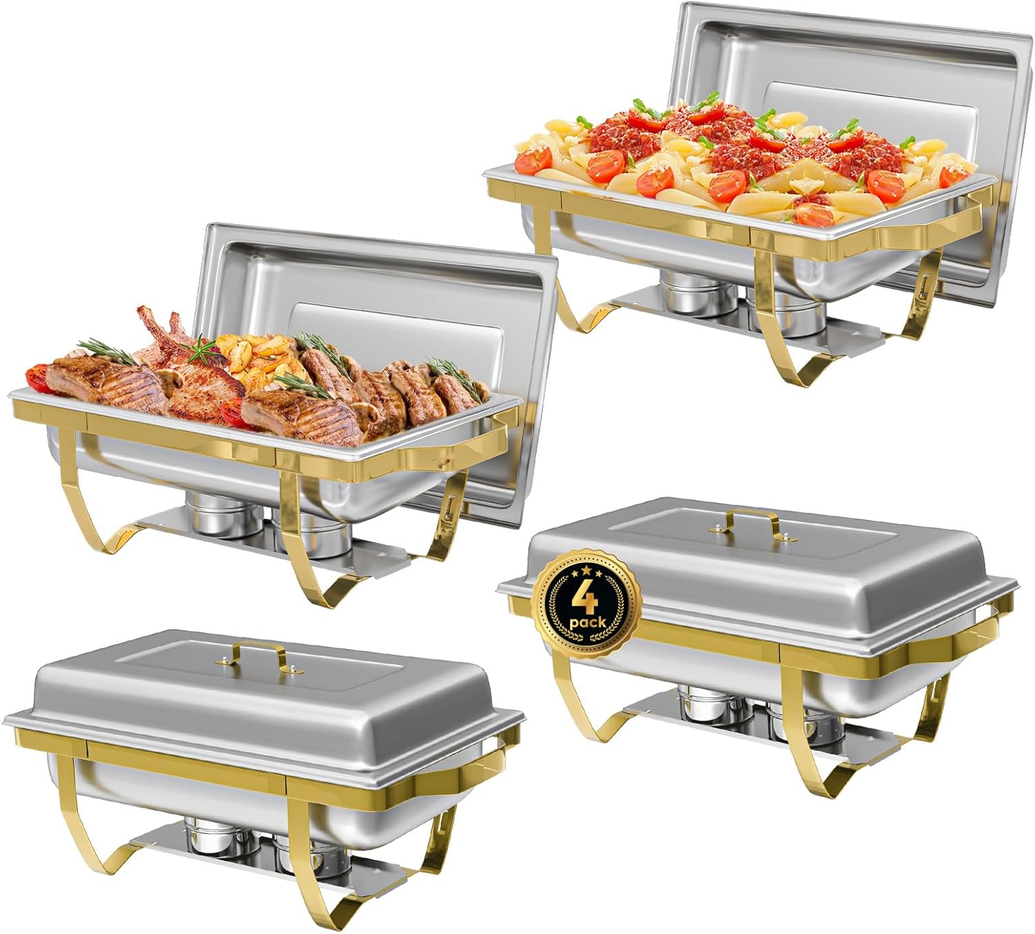 Chafing Dish Buffet Sets of 4 for Catering Events and Parties