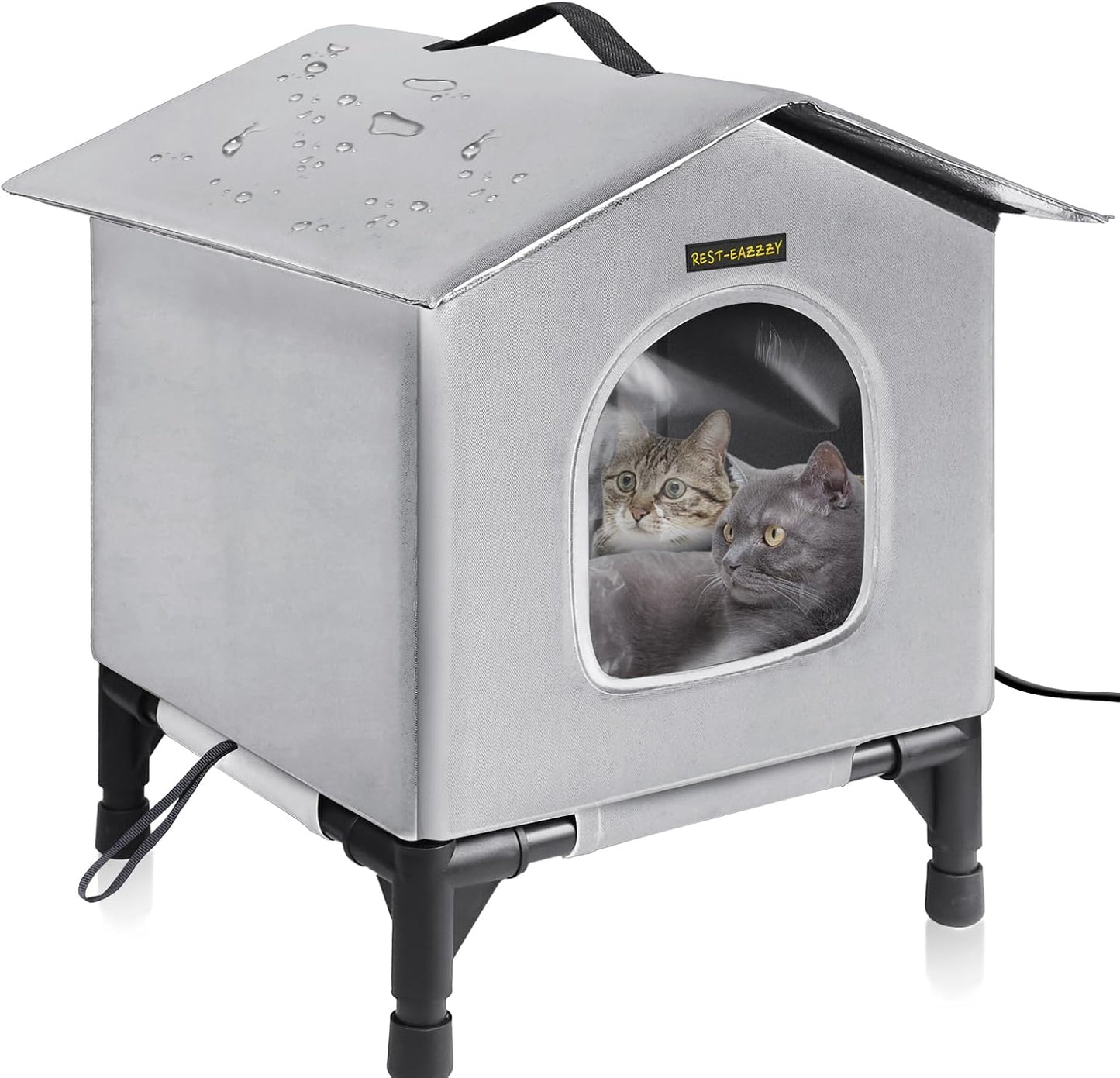 Rest-Eazzzy Cat House for Indoor and Outdoor Cats, Waterproof