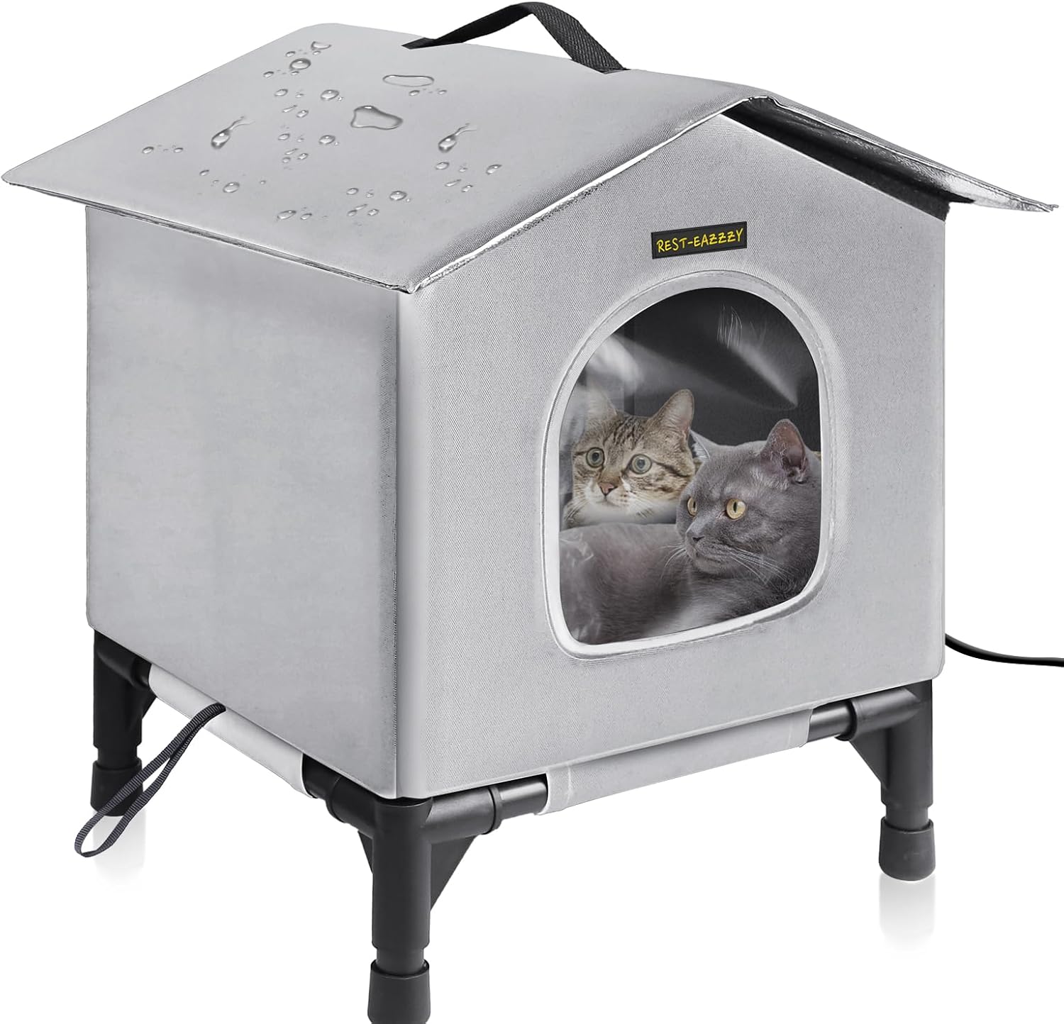 Rest-Eazzzy Cat House for Indoor and Outdoor Cats, Waterproof