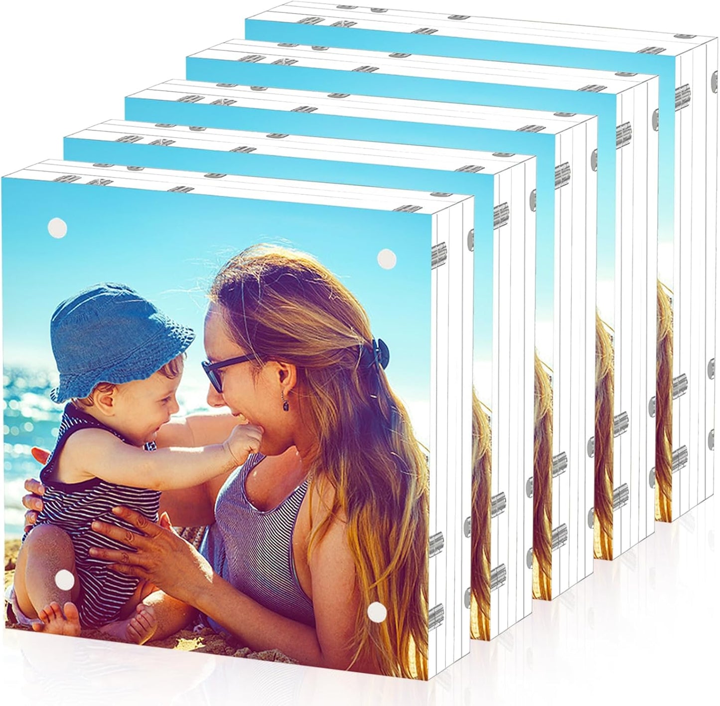 Acrylic Picture Frames 5 Pack for Timeless Memories Display