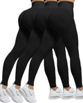 Workout Leggings Sets for Women - Scrunch Butt Seamless 3 Piece HIGH