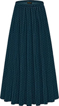 NASHALYLY Women's Chiffon High Waist Pleated A-Line Maxi (Style RWD7)