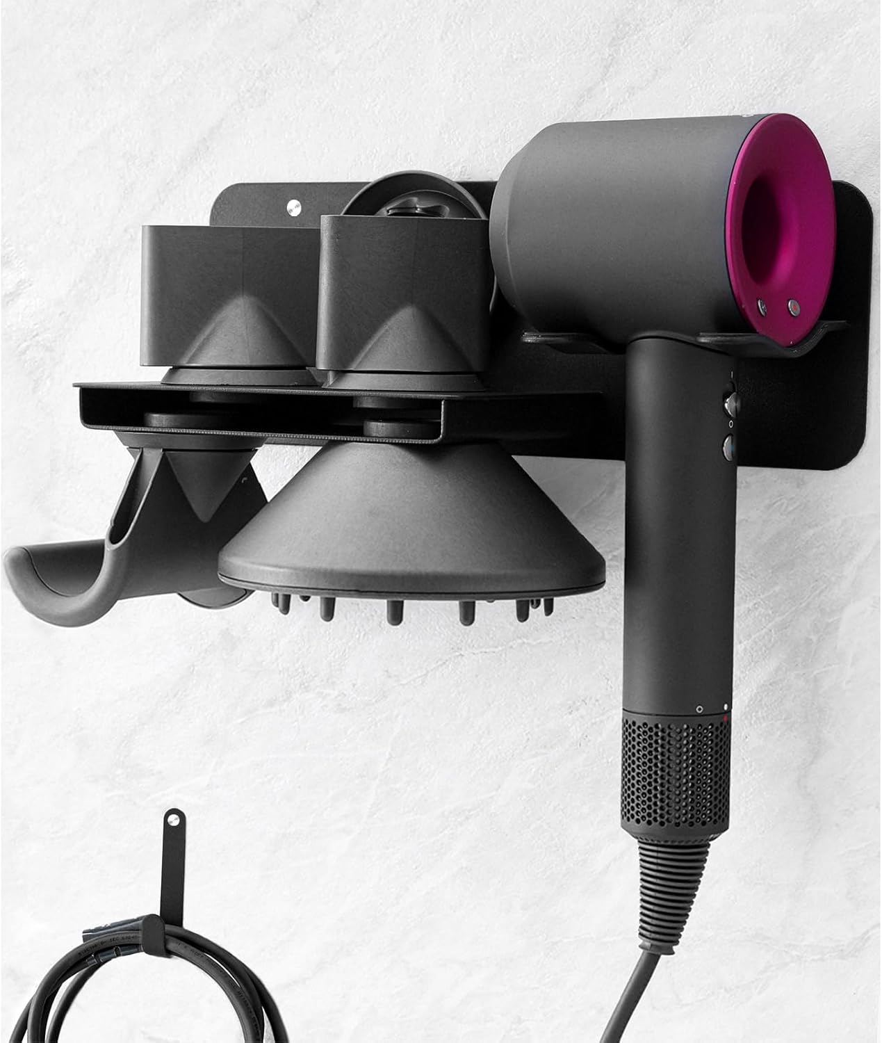 Dysolve Hair Dryer Wall Mount - Stylish Storage