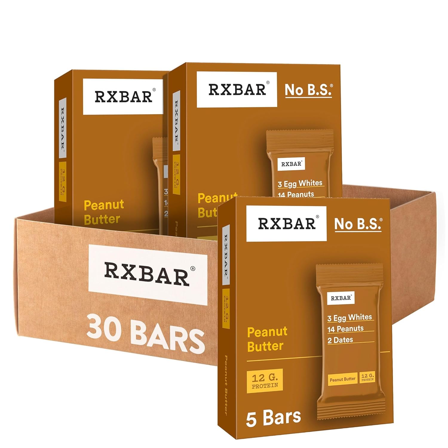 Peanut Butter RXBAR Protein Bars - 12g Protein, Gluten Free