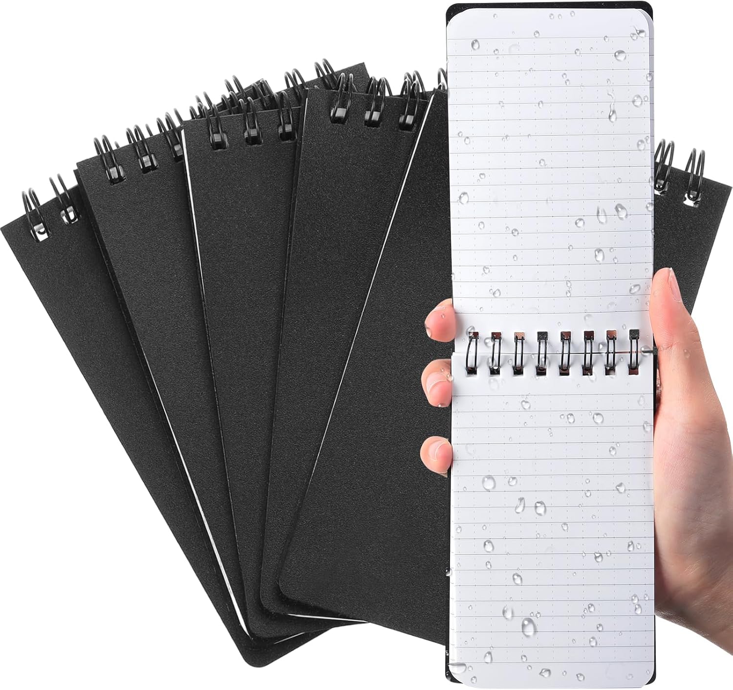 Waterproof Pocket Notepads Set - Grid Lines, All Weather, Office Essential