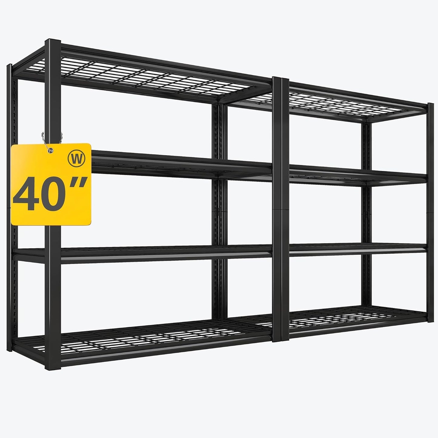 Heavy Duty 40in W Garage Shelving for Maximum Storage Capacity