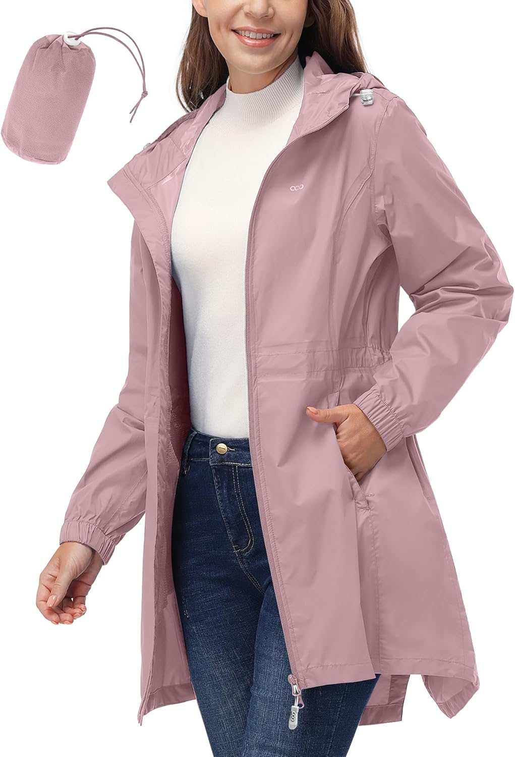 33,000ft Women's Waterproof Long Rain Coats for All Occasions