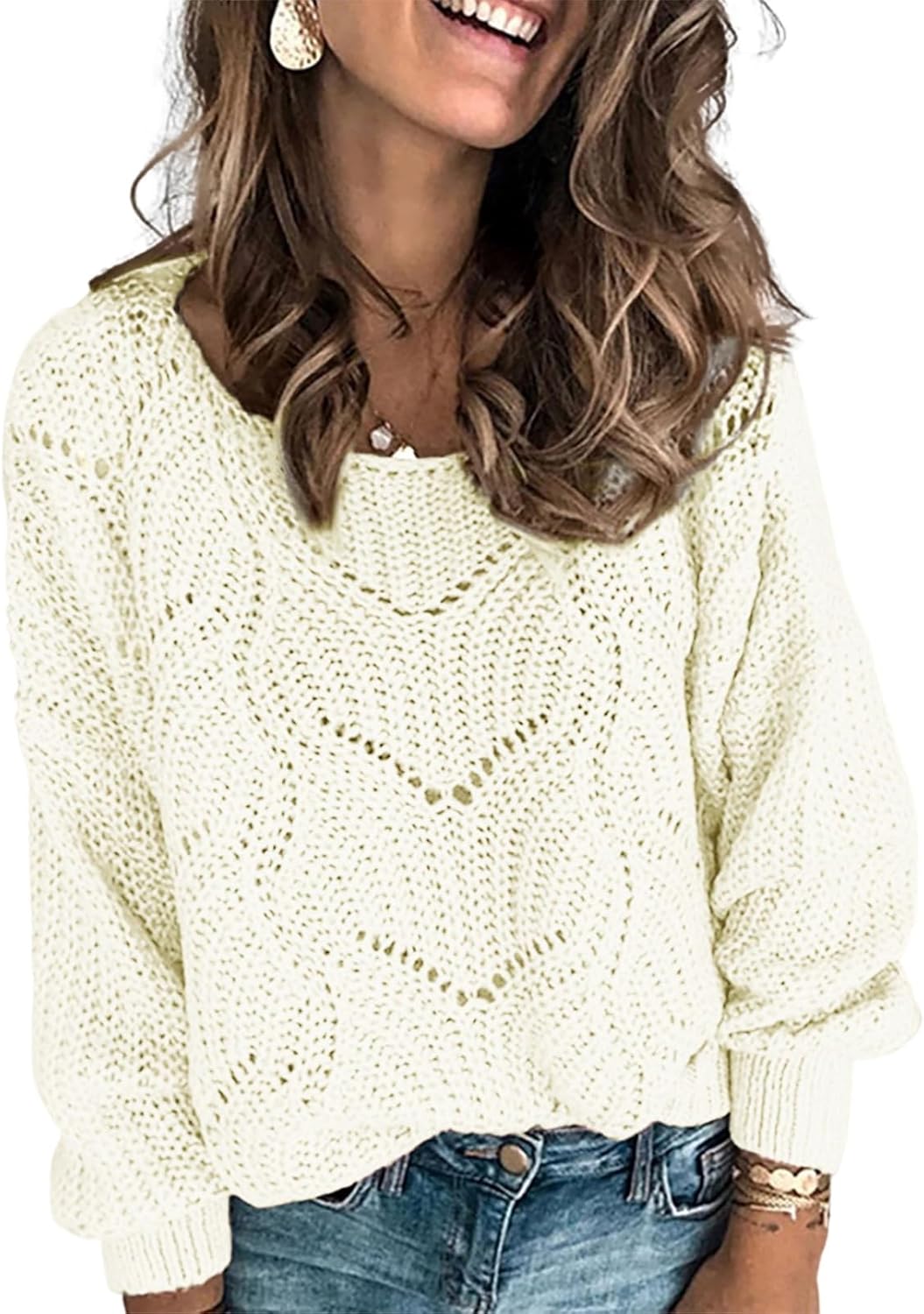 Dokotoo Womens Sweaters 2025 Cute Elegant Long Sleeve Pullover