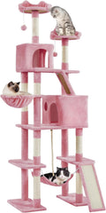 Yaheetech Cat Tree 82.5in Tall Tower with Cozy Perches and Ramps