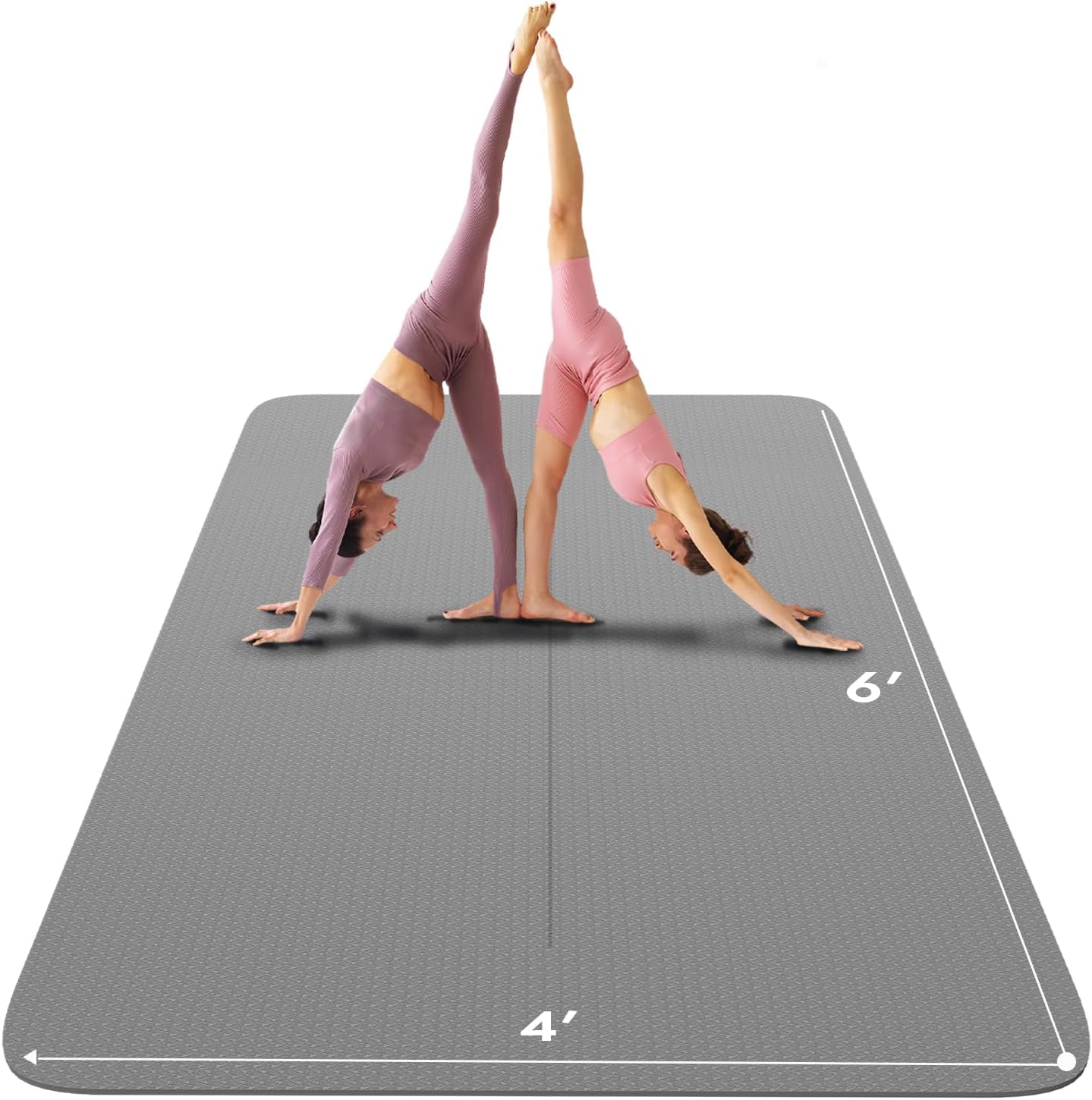 FrenzyBird Large Yoga Mat 6ftx 4ft for Ultimate Comfort & Grip