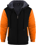 Winter-Ready Men's Zip Hoodie with Fleece Lining for Comfort