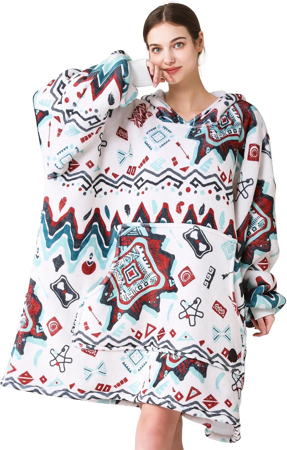 THREE POODLE Wearable Blanket Hoodie for Ultimate Comfort