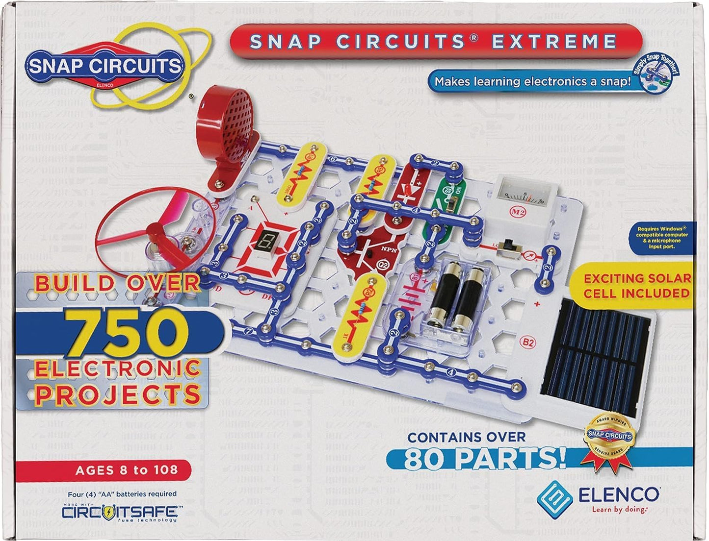 Elenco Snap Circuit Extreme: Build 750+ Experiments Easily