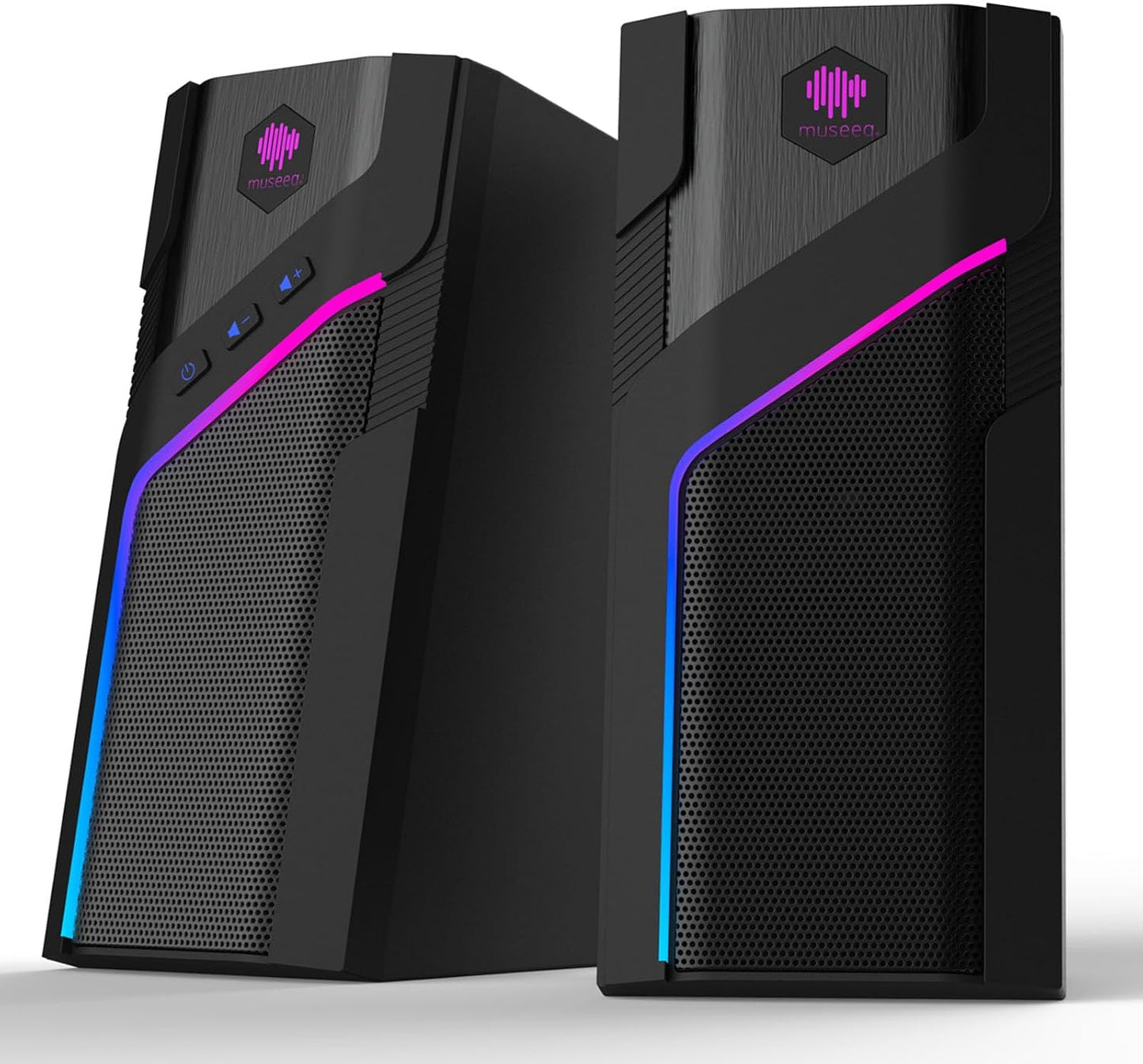 Dynamic Lighting Gaming Speakers - Bluetooth Stereo Sound