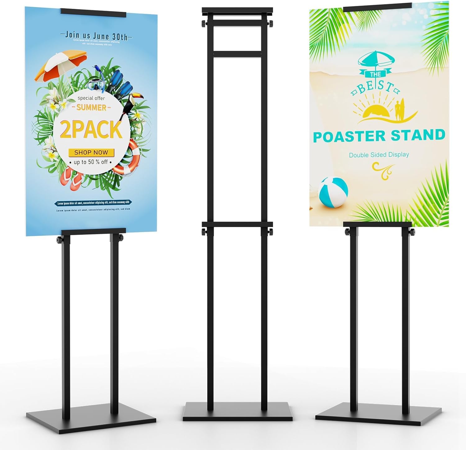 Poster Stand for Display, Adjustable Double Sided Sign Holder