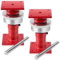 Adjustable Screw Jack Post for House Leveling - Red 2 Pack