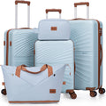 Luggage Sets 5 Piece ABS Hard Case Set with TSA Lock - 20/24/28 in