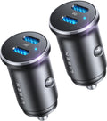 USB C Car Charger Cigarette Lighter Adapter 60W 2 Pack - Fast PD