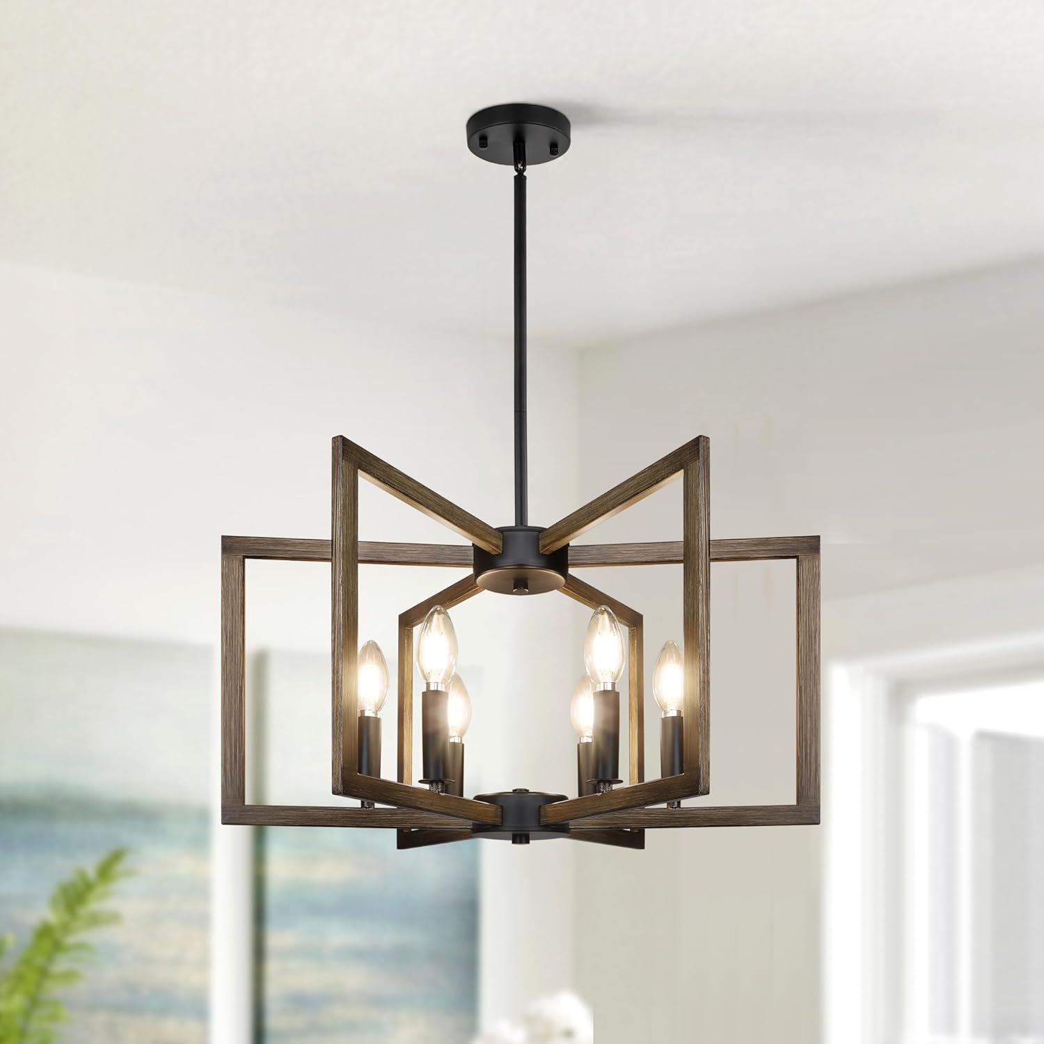 6-Light Kitchen Island Pendant Lights for Modern Farmhouse Style