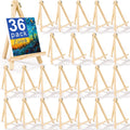 9 in Wooden Tabletop Easels 36 Pack - Compact Display & Painting