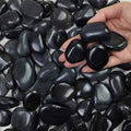 40 lbs Black River Rocks for Landscaping 1-2 in - Polished Decorative
