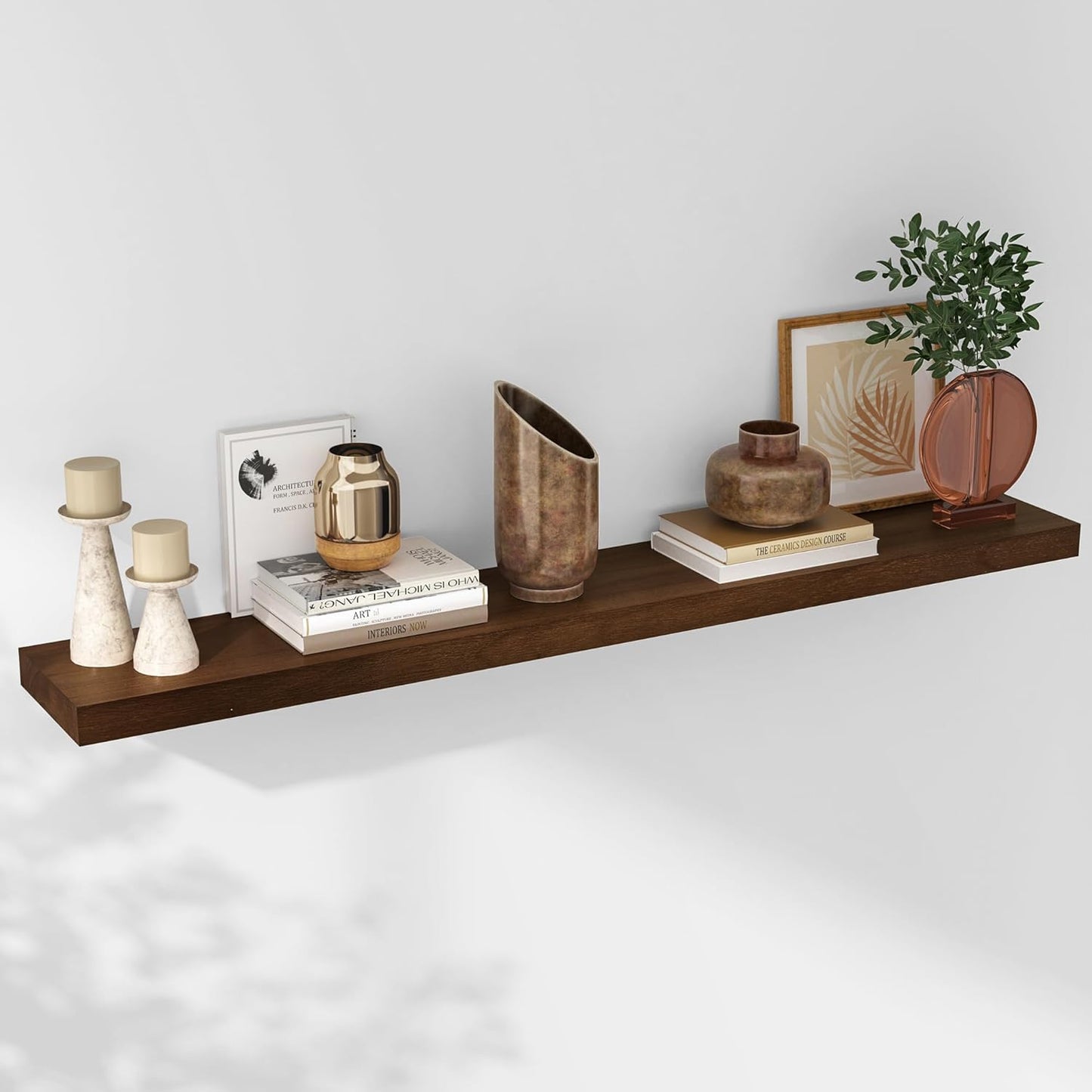 Floating Shelves for Storage - Modern Solid Wood Wall Shelves