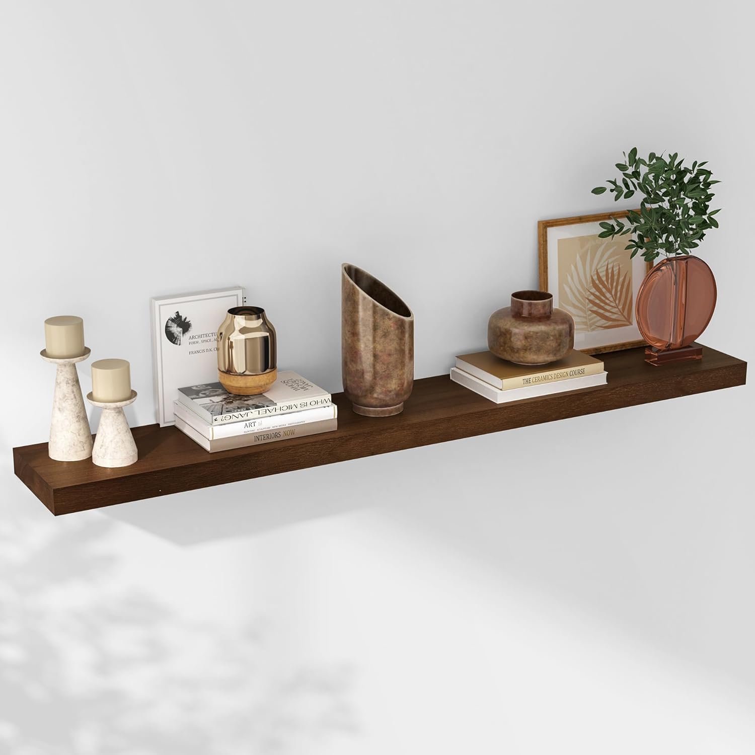 Floating Shelves for Storage - Modern Solid Wood Wall Shelves