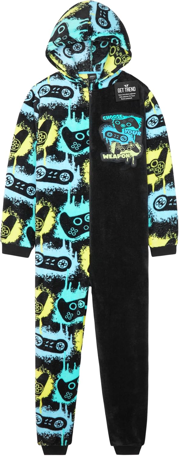 Get Trend One Piece Pajamas for Boys and Teens Cozy Nightwear
