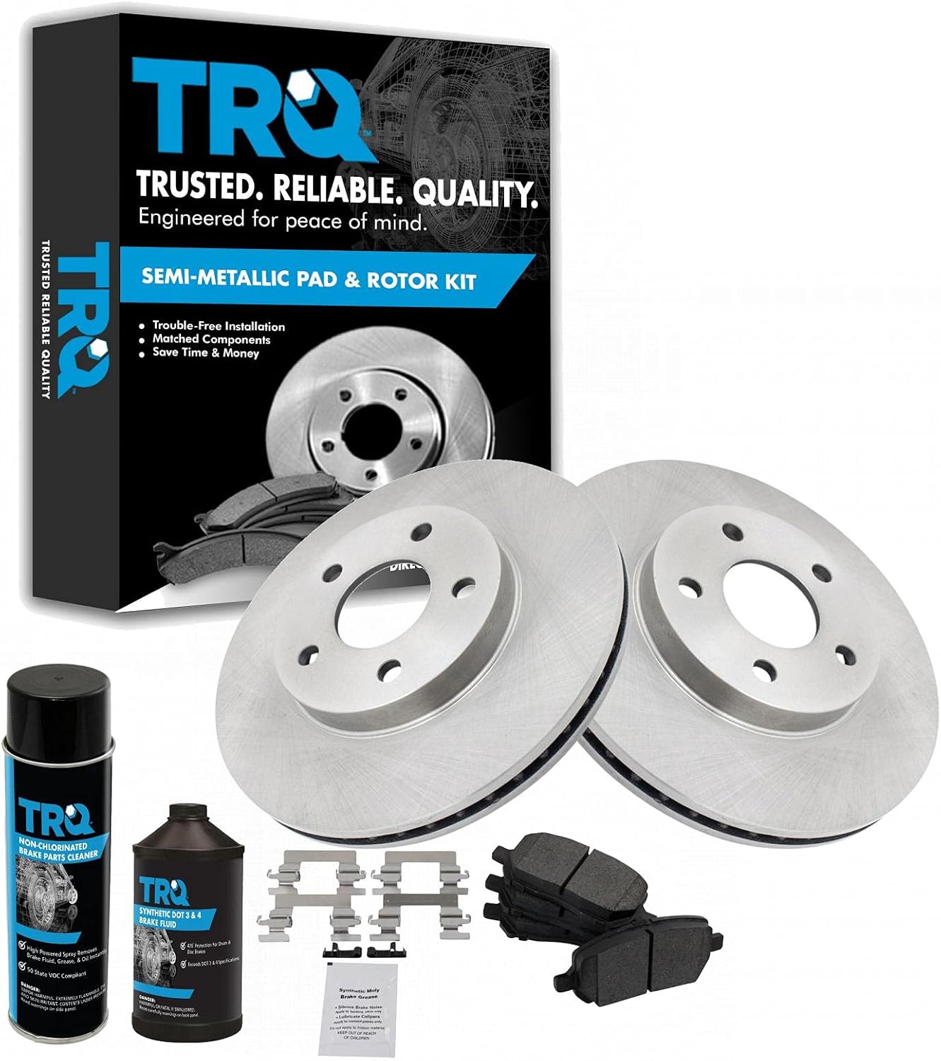 TRQ Front Brake Pad & Rotor Kit for Chevrolet Cobalt & Pontiac G5