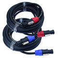 Speakon to Speakon 12 AWG Speaker Cable Pair 25ft - Pro Locking