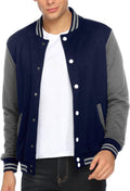 Varsity Jacket Casual Slim Fit Cotton Letterman Bomber - Warm Look