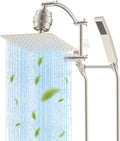 10x9ft Filtered Rainfall Shower Head with Handheld Combo - High