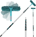 30 Feet High Reach Window Squeegee with 6-24 ft Extension Pole - Clean