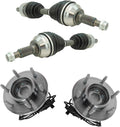 Front Drivetrain Kit CV Axle Shaft and Wheel Hub Bearing Assembly