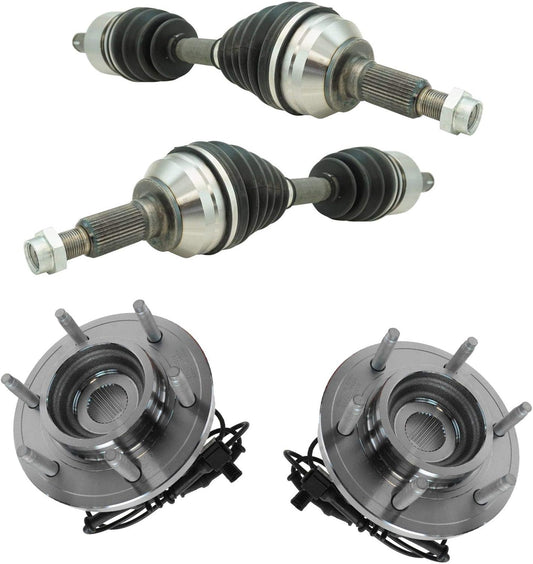 TRQ Front Drivetrain Kit CV Axle Shaft Assembly for Hummer H3