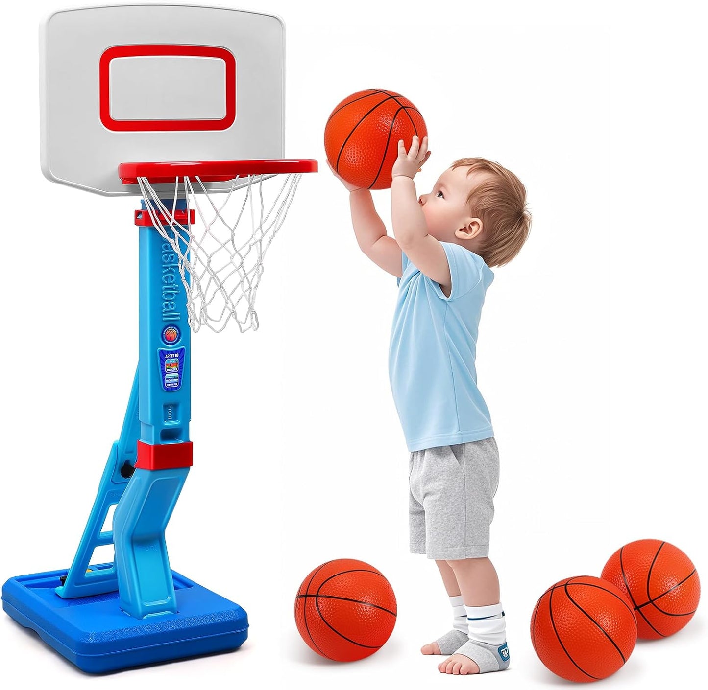 Toddler Basketball Hoop Indoor Adjustable for Kids Age 1-3