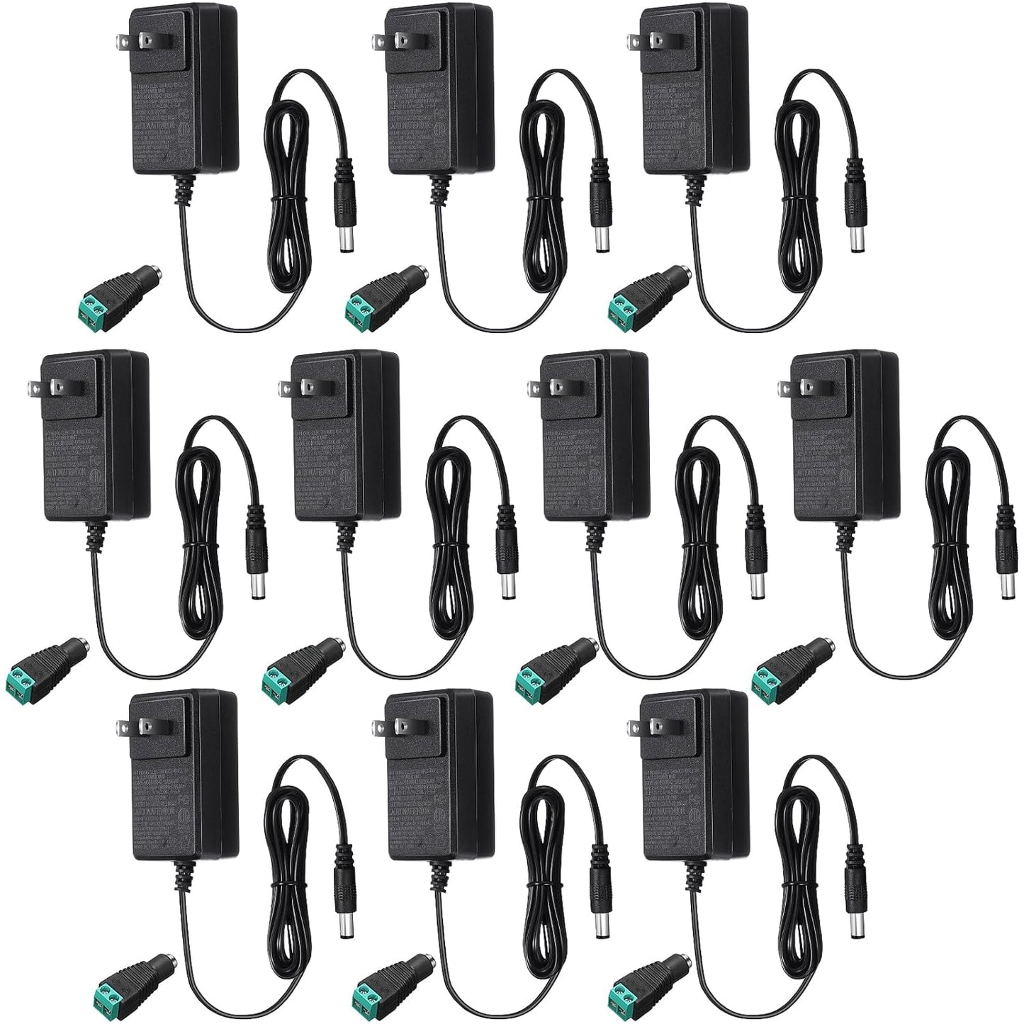 10-Piece Copkim 12V LED Power Supply Kit - Ultra Convenient!
