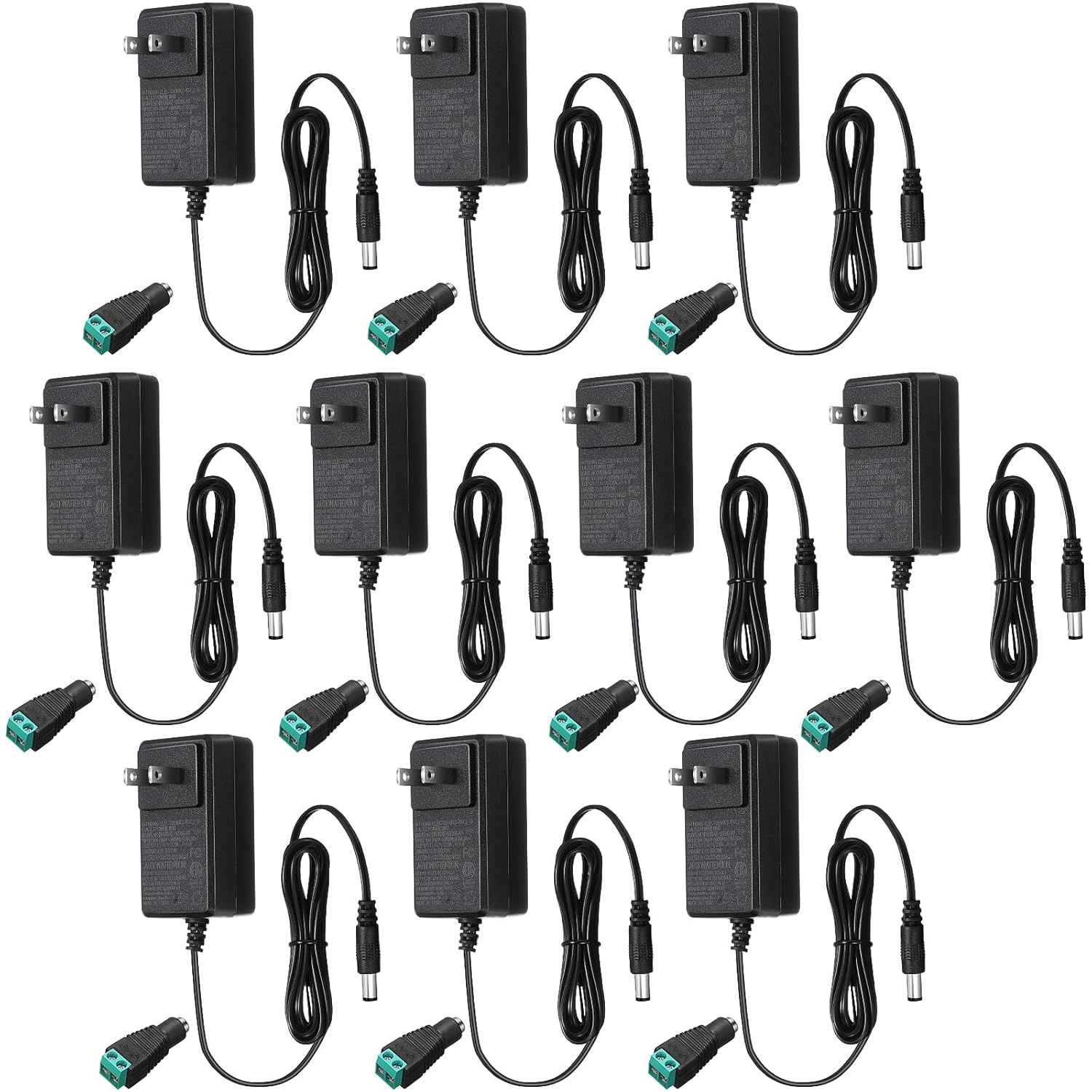 10-Piece Copkim 12V LED Power Supply Kit - Ultra Convenient!