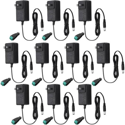 10-Piece Copkim 12V LED Power Supply Kit - Ultra Convenient!