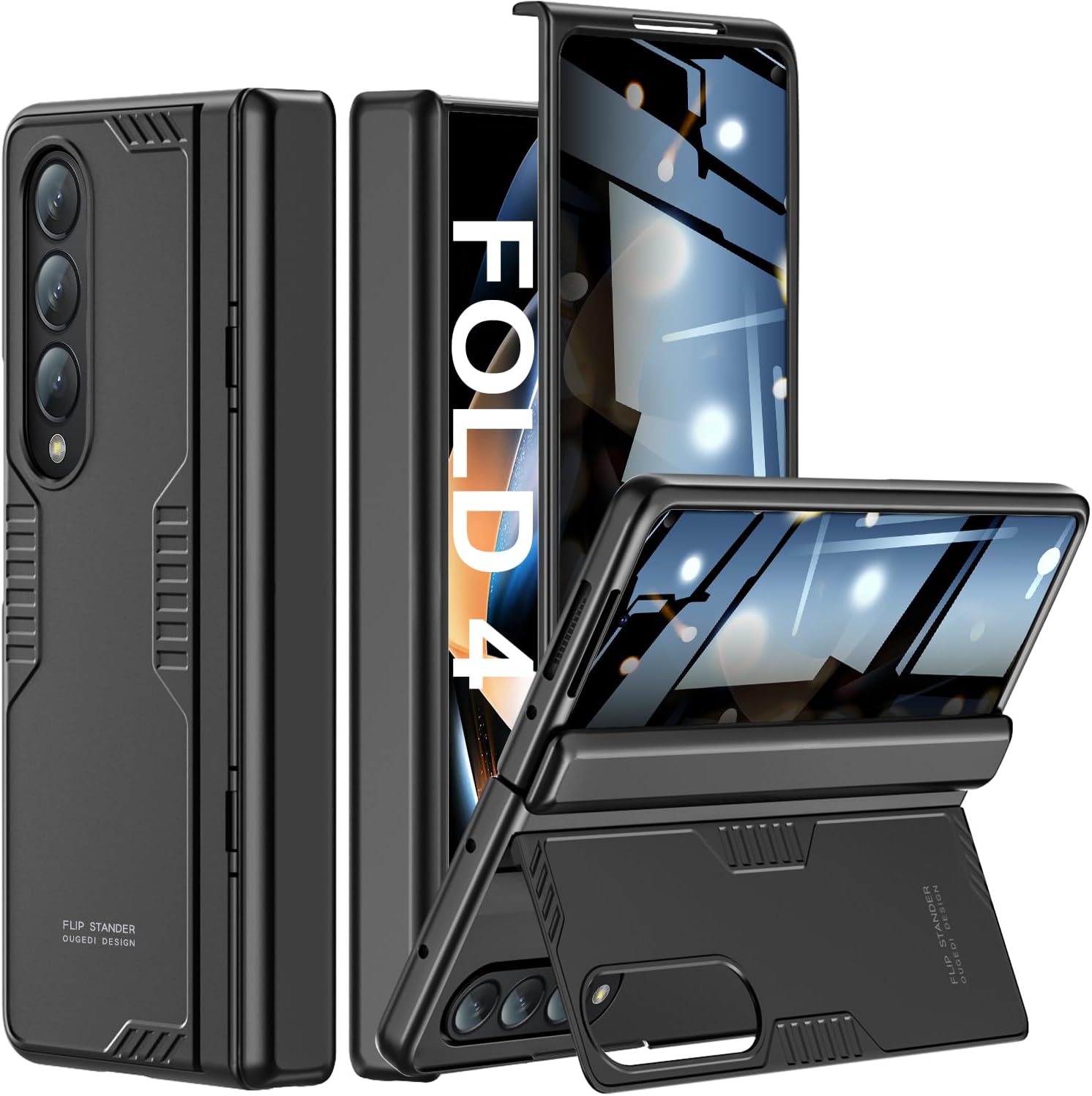 Samsung Galaxy Z Fold 4 Privacy Case with Hidden Kickstand