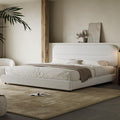 HOMBCK King Size Bed Frame Boucle Upholstered Bed - Cloud-Like Comfort