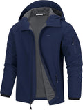 33,000ft Men's Hooded Softshell Jacket Fleece Lined Waterproof