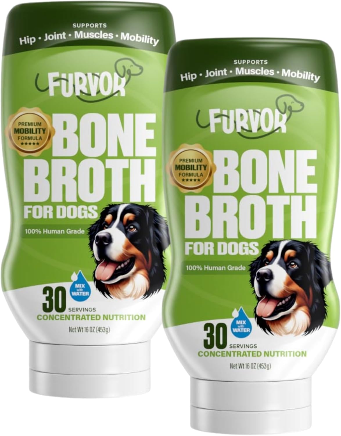 Furvor Beef Mobility Support Bone Broth for Dogs - 60 Servings