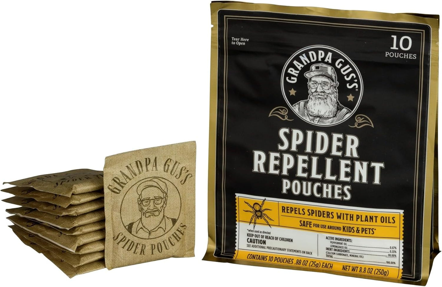 Spider-Free Spaces with Grandpa Gus's Natural Repellent